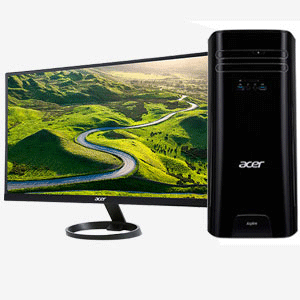 Acer Aspire TC-780 Intel Core i7-7700/8GB/2TB/2GB GT1030/Win10 w/ 23-in R231 Monitor