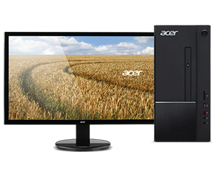 Acer Aspire TC-860 - Intel Core i3-9100 | 4GB | 1TB | 2GB GF GT730 | Win10 with K222HQL 21.5inch  Monitor
