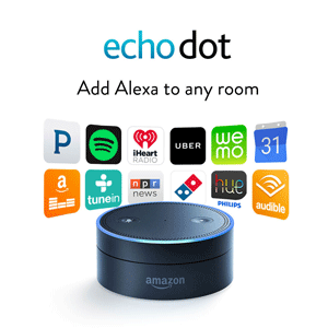 Amazon Echo Dot (White/Black) Far Field Voice Control