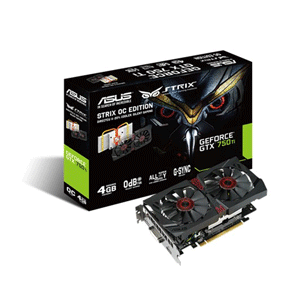 Asus NVIDIA GeForce STRIX-GTX750TI-DC2OC-4GD5 4GB GDDR5 128BIT DVI/HDMI/DisplayPort PCI Express 3.0