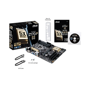Asus Z170-P D3 ATX Z170 with 5X Protection II for dependable stability, flexible DDR3/DDR3L compatibility