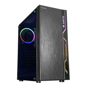 Frontier Trendsonic Blade BL04A w/ Front RGB Strip, Tempered Glass Side 1xUSB 3.0 Mid Tower Case