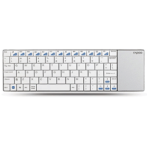 Rapoo E2700 Ultra Slim Wireless Multi-media Touchpad Keyboard (Black / White)