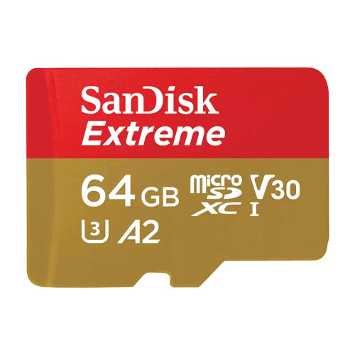 SanDisk 64GB EXTREME MICROSDXC SDSQXAH  UHS-I CARD SDSQXAH-064G-GN6MN
