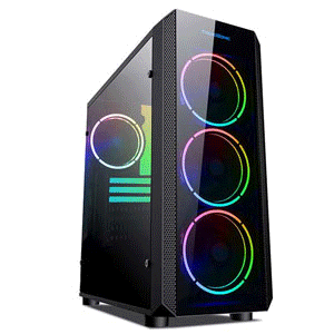Frontier Trendsonic Mars MAR01A 3*256 RGB Front, 1*256 RGB Rear Fan w/ Remote, Tempered Glass Front & Side