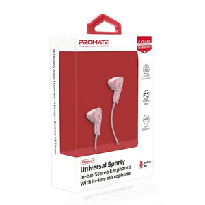 Promate Medley-1 Universal Sporty In-Ear Stereo Earphones with In-line Microphone