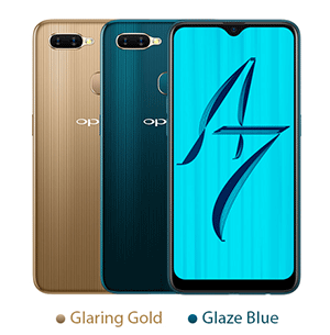 OPPO A7 4GB 64GB (Glaring Gold/Glaze Blue)