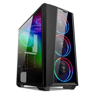 Frontier Trendsonic Raider RA08A 3*5 Fixed-Color RGB Front Fan, 1*5 Fixed-Color Rear Fan, Tempered Glass