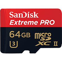 SanDisk EXTREME PRO 64GB microSDXC UHS-II CARD