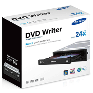 Samsung SH-224BB/DB/BSBS 24X SATA Black Internal DVD Writer