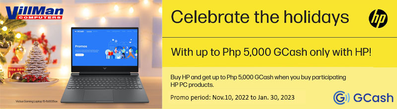 Extended HP Celebrate the holiday With up to Php 5,000 GCash only with HP!