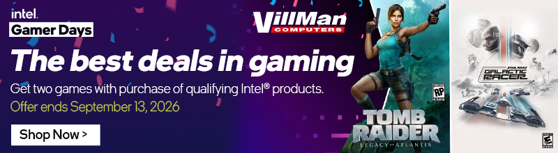 Intel Gamer Days: The best gaming deals. Get two games with purchase of qualifying Intel products