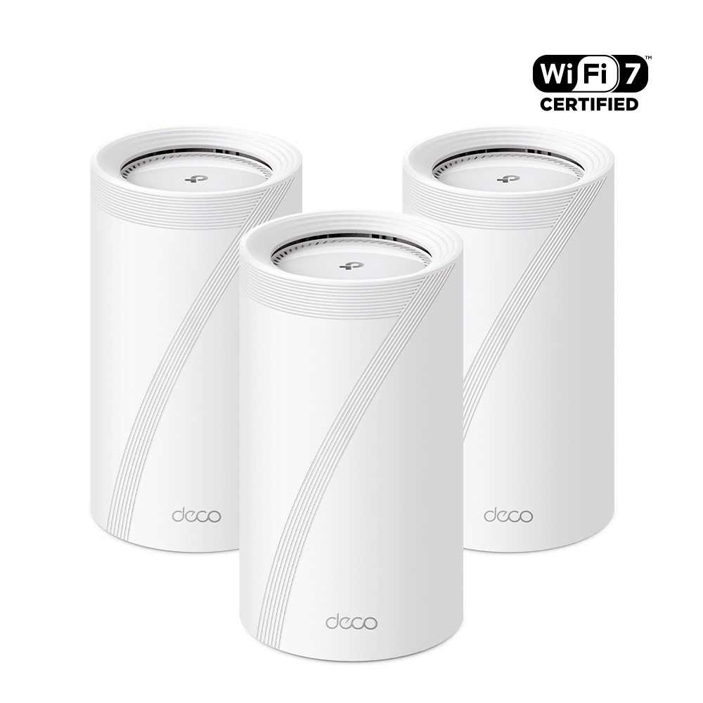 Tp-Link Deco BE85 BE22000 Tri-Band Whole Home Mesh WiFi 7 System (3-Pack)