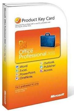 Microsoft Office Professional 2010 PKC (Product Key Card) - 1 User
