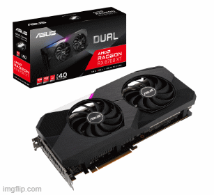 Asus Dual Radeon RX 6700 XT 12G 12GB GDDR6 GPU