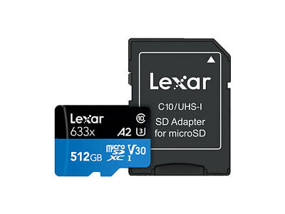 Lexar High-Performance 633x (LSDMI512BB633A) microSDHC UHS-I Card 512GB