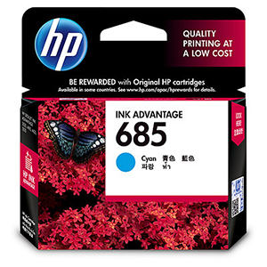 HP 685 Cyan Ink Cartridge (CZ122AA)