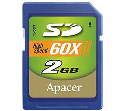 Apacer 2GB (60X) Secure Digital Card w/ Card Reader