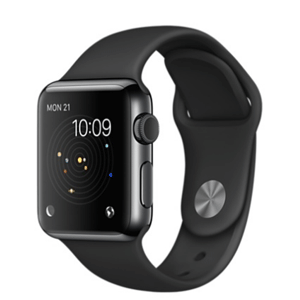 Apple Watch Sport 38mm Space Gray Aluminum Case with Black Sport Band
