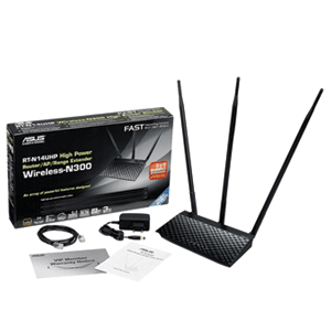 Asus RT-N14UHP, High Power N300 3-in-1 WiFi Router / Access Point / Repeater, with time scheduling, VPN server, IPTV support