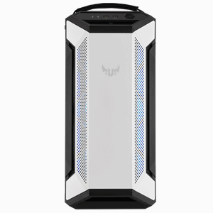 ASUS TUF Gaming GT501 White Edition case w/ metal front panel, tempered-glass side panel, 120 mm RGB fan, 140 mm PWM fan