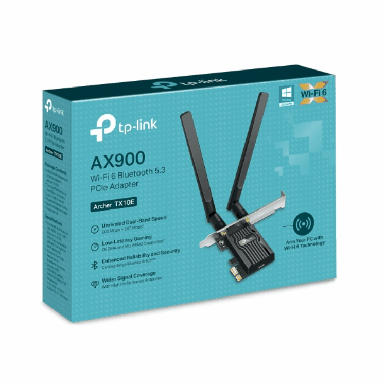 TP-Link Archer TX10E AX900 Wi-Fi 6 Bluetooth 5.3 PCIe Adapter
