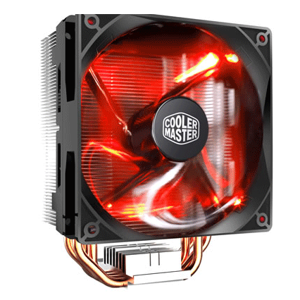 Cooler Master Hyper 212 LED CPU Cooler w/ PWM Fan, Four Direct Contact Heat Pipes, Unique Blade Design and Red LED
