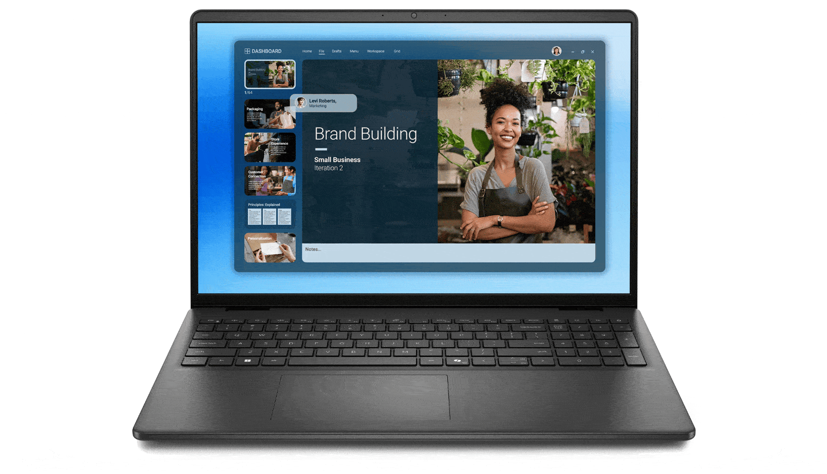 Dell 16 DC16250 | Carbon Black | 16inch FHD+ Touch | Intel Core 7 150U | 16GB DDR5 RAM | 1TB SSD | Intel Graphics | Win11