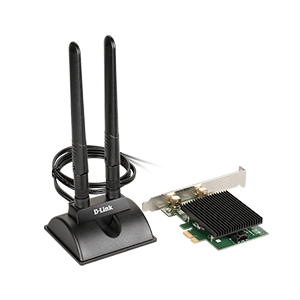 D-Link DWA-X3000 AX3000 Wi-Fi 6 PCle Adapter with Bluetooth 5.1 | 2.7x data speed | Adjustable antennas
