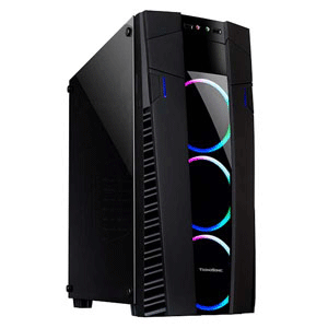 Frontier Eclipse EC09A, 4*256-Color RGB Fan with Remote Control, ODD Slot, Tempered Glass Case