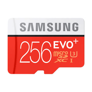 Samsung (MB-MC256GA/APC) 256GB MICROSDXC EVO PLUS with adapter  Class 10