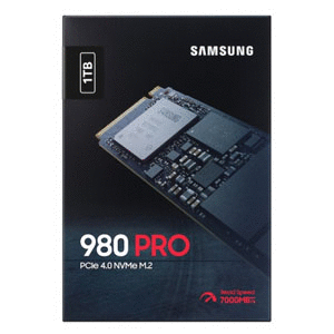 Samsung 1TB 980 Pro Gen4 PCIe M.2 NVMe  SSD MZ-V8P1T0BW