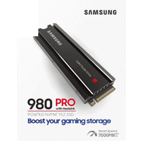 Samsung 2TB 980 PRO HEATSINK M.2 NVME PCIE 4.0 MZ-V8P2T0CW SOLID STATE DRIVE