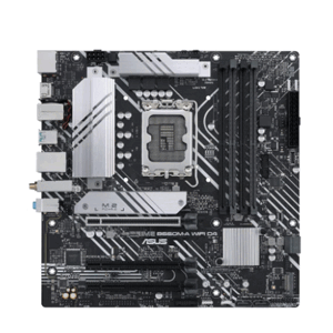 Asus B660M-A WiFi D4 Motherboard, Intel B660 (LGA 1700) mATX motherboard with PCIe 4.0, two M.2 slots, Intel 1Gb Ethernet