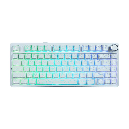 Aula F75 Contour Series 3-in-1 RGB Mechanical Hot-Swappable Keyboard White Contour