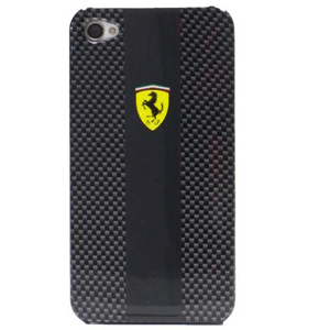 Scuderia Ferrari FECBP4BL Hard Case Carbon Fiber (Black ) iPhone 4/4s Hard Case