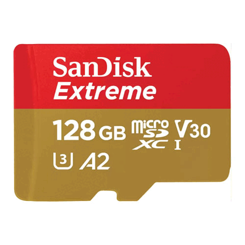 SanDisk 128GB EXTREME MICROSDXC SDSQXAA  UHS-I CARD SDSQXAA-128G-GN6MN
