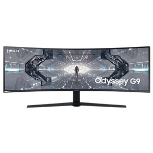 Samsung Odyssey G9 (LC49G95TSSEXXP) 49-in WQHD Supreme 1000R curve G-Sync compatible 240Hz Gaming Monitor
