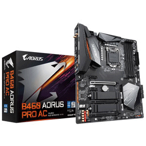 Gigabyte GA-B460-AORUS-PRO-AC WIFI Motherboard with Direct 8+2 Phase Digital VRM Design, Advanced Thermal Design with Enlarged He