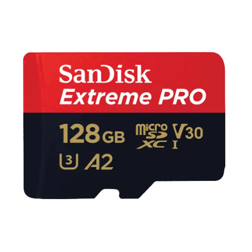 SanDisk 128GB EXTREME PRO MICRO SDXC  SDSQXCD-128G-GN6MA V30/U3/C10/A2/UHS-I/200MBs R/140MBs W/4x6