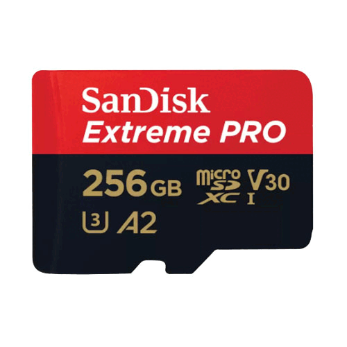 SanDisk 256GB EXTREME PRO MICRO SDXC  SDSQXCD-256G-GN6MA V30/U3/C10/A2/UHS-I/200MBs R/140MBs W/4x6
