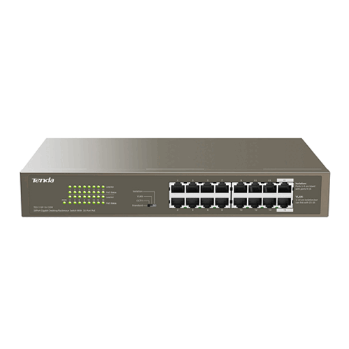 Tenda TEG1116P-16-150W   1000M&PoE 16-Port Gigabit Ethernet Switch with 16-Port PoE