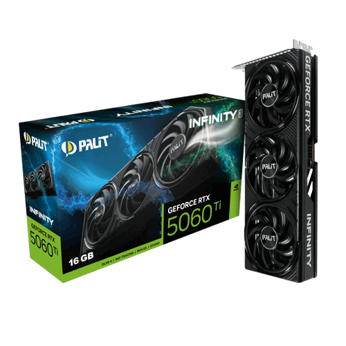 Palit GeForce RTX 5060 Ti Infinity 3 16GB GDDR7  128BIT 3-DP HDMI NE7506T019T1-GB2061S Graphics Card