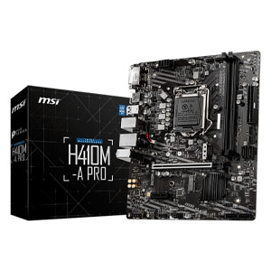 MSI H410M-A PRO  LGA 1200 Supports 10th Gen Intel Core and Pentium Gold / Celeron processors