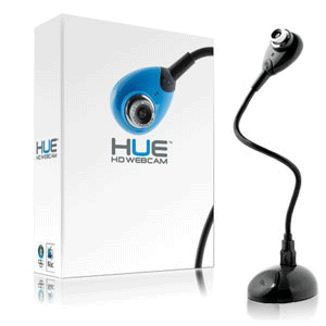 HUE HD Camera (Red/Blue/Black/Green) Full 360 rotation,Integrated USB microphone, Compatible with Windows and macOS