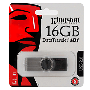 Kingston 16GB DT101G2/16GB G2 Black Data Traveler 101 USB Flash Drive