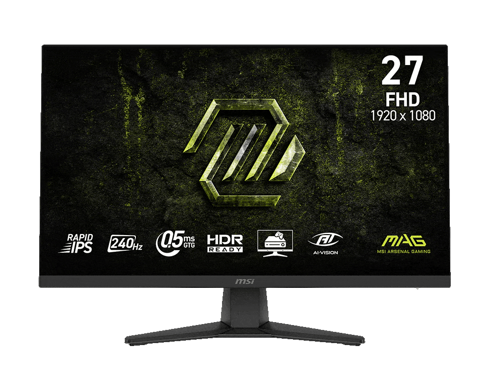 MSI Gaming MAG 272F X24 27inch FHD 240Hz Rapid IPS Gaming Monitor | 0.5ms | AMD FreeSync Premium | HDMI 2.0b / DisplayPort 1.2a