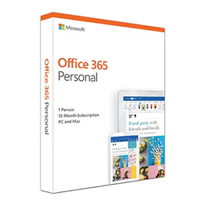 Microsoft Office 365 Personal Mac/Win English 1 License Medialess 1 Year