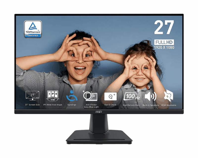 MSI PRO MP275 E14L | 27in FHD IPS 100Hz | 1ms MPRT | 300 nits | HDMI | VGA | Built-in Speakers