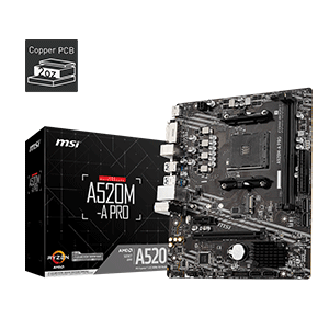 MSI A520M-A PRO AM4 mATX MOTHERBOARD